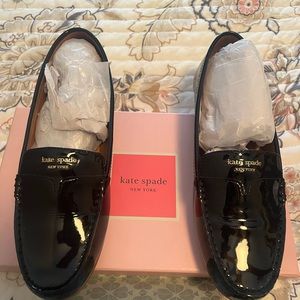 Kate Spade patent deck shoe